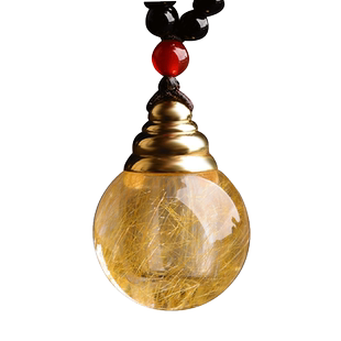 宫妃金发晶舍利塔吊坠饰品水晶天然嘎乌盒许愿瓶舍利子项链