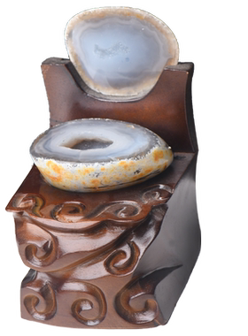 天然玛瑙聚宝盆家居摆件