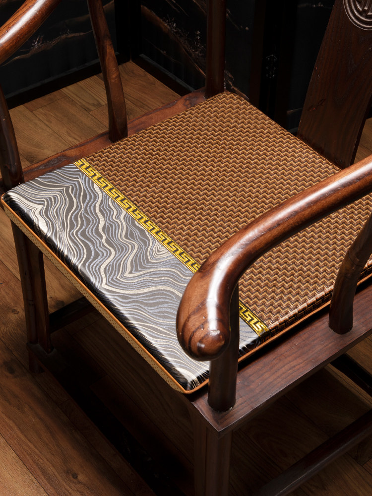 新中国风藤垫椅子垫防滑透气垫夏季冷却垫家用扶手椅茶几椅子屁股