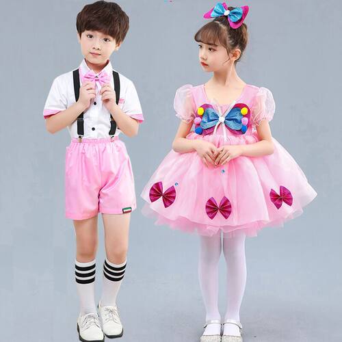 幼儿园洋气纱裙女童粉色
