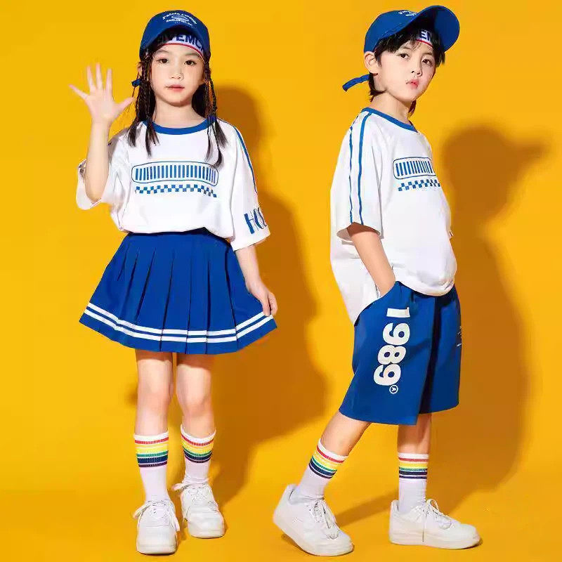 棒球小子演出服男童套装合唱啦啦队女童街舞毕业表演服学生班服 - 实物图