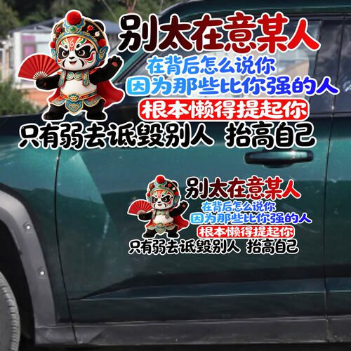 丞迅创意文字车贴汽车装饰贴纸个性搞笑别太在意某人在背后怎么说