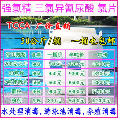 三氯异氰脲酸速溶泡腾片,水处理游泳池消毒片,强氯精颗粒灭菌除藻