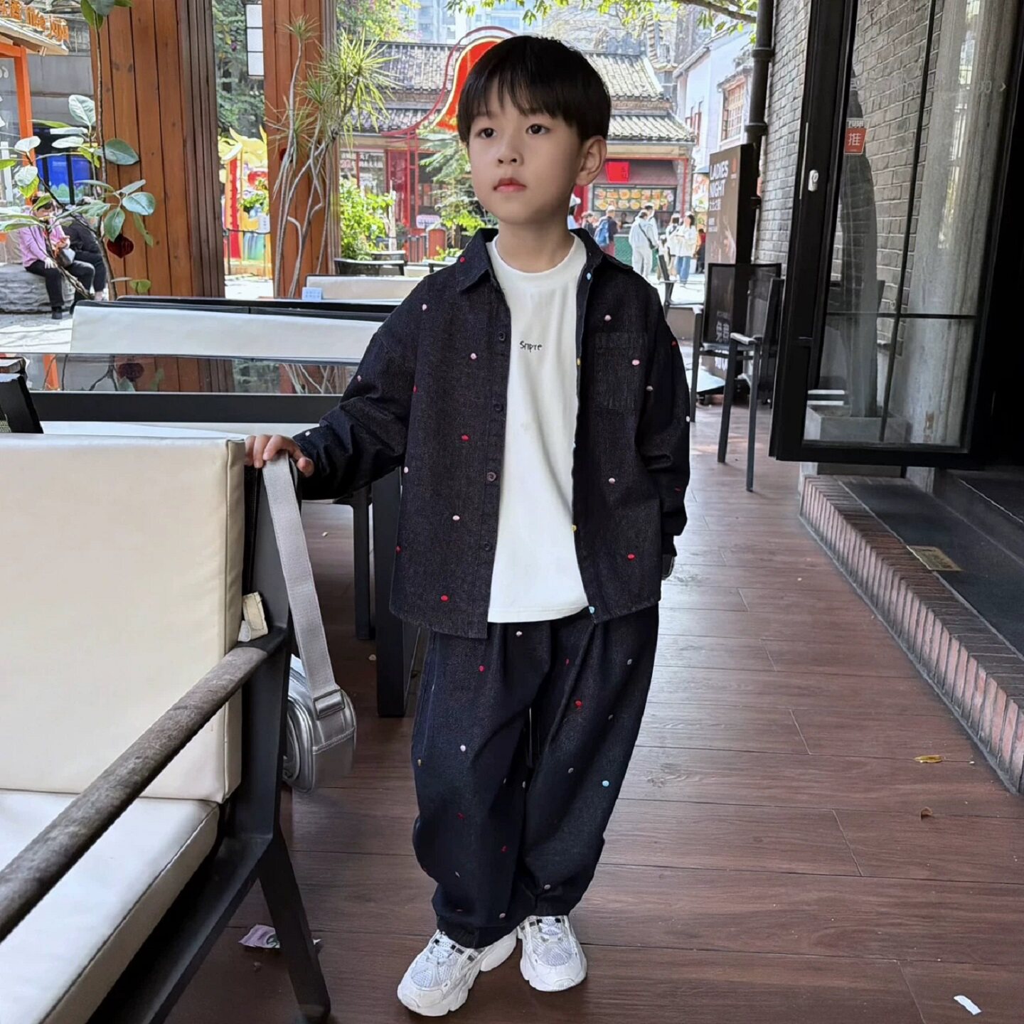 男童牛仔套装春秋新款痞帅时髦两件休闲时尚潮流中大儿童韩版百搭