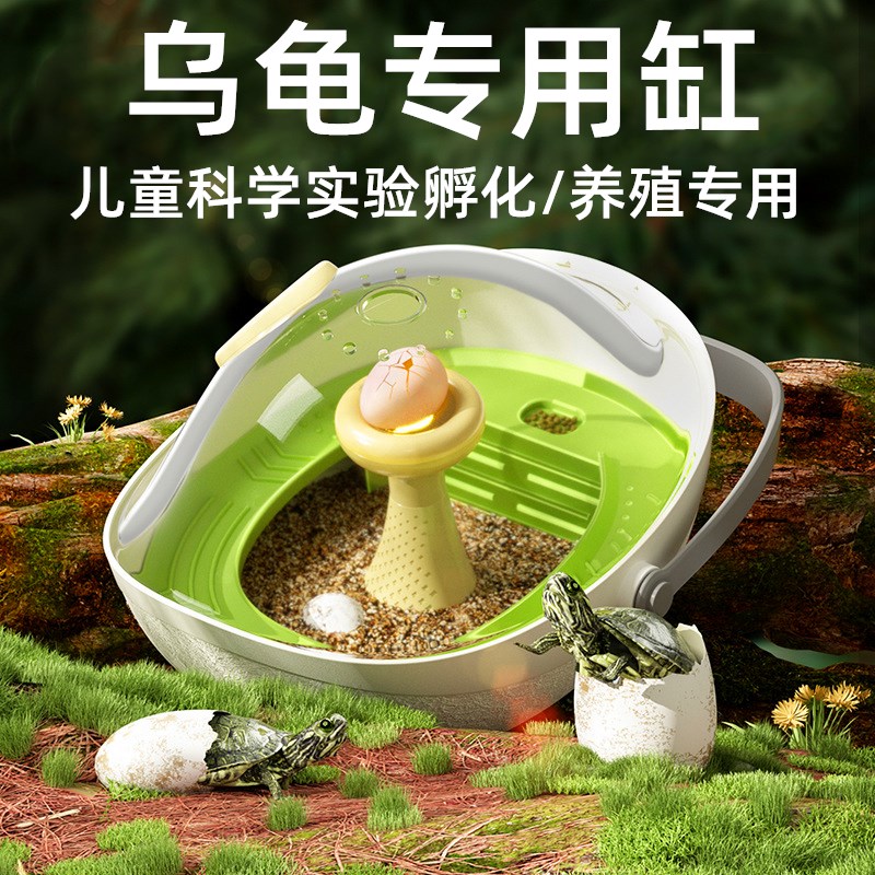 乌龟专用缸儿童孵化养殖动物科学实验舱爬台晒台器材小学生礼物品
