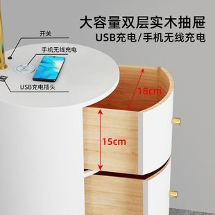 羽毛落地灯客厅卧室床头柜网红氛围沙发旁北欧轻奢置物架台灯一体