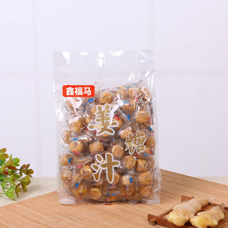 鑫福马姜汁糖手工熬制原味姜汁糖芝麻红糖生姜糖山东特产硬质糖果