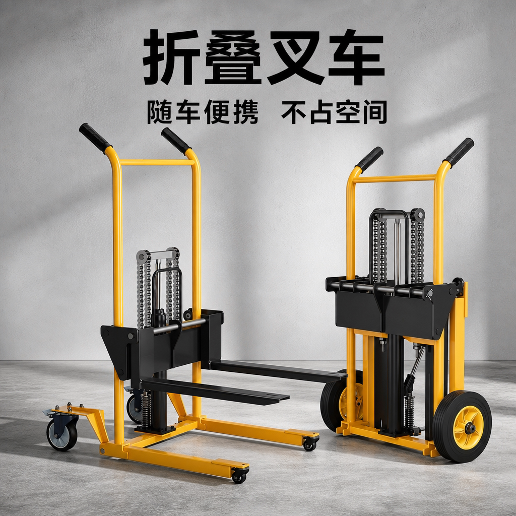 力拓中用小堆高便携式叉车