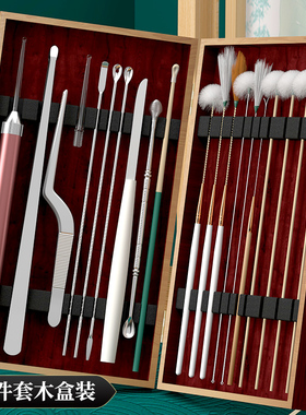 采耳工具套装专业打挖踩掏油耳朵耳勺神器鹅毛棒毛毛专用全套可视