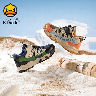 B.Duck小黄鸭童鞋儿童运动鞋男童室内鞋冬季新款软底男宝二棉鞋子