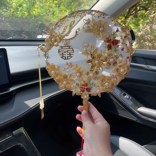 新娘结婚团扇成品手工新中式