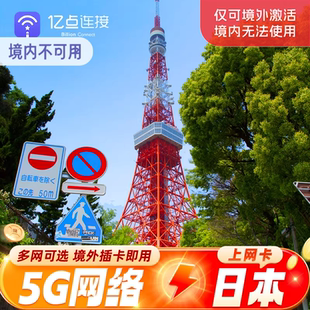 日本流量上网卡5G手机电话数据sim卡SoftBank出差旅游高速多网