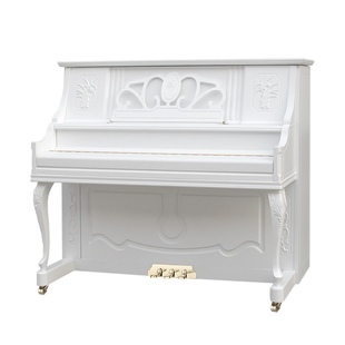 白色哑光 立式 配防潮管 湿度计 琴披 126WY 配琴凳 博美 钢琴