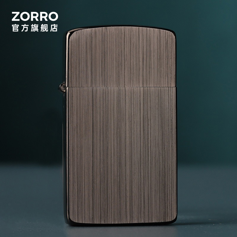 ZORRO佐罗煤油打火机超薄竖拉丝