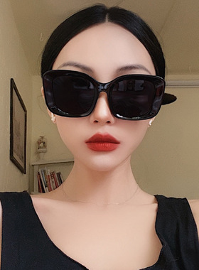 墨镜方框百搭复古风蓝色太阳眼镜