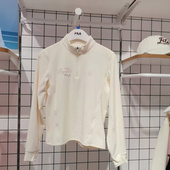 FILA斐乐童装 K12G543204 T恤 25冬新款 女大童抗菌亲肤立领运动长袖