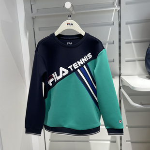 FILA斐乐童装2026春季新款男大童潮流百搭休闲套头卫衣K62B613208