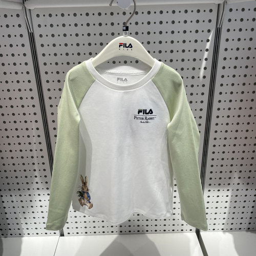 FILA斐乐童装2025冬季男小童联名款时尚防晒长袖衫T恤 K11B544204