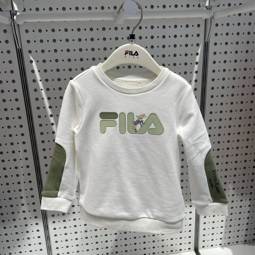 FILA斐乐童装2025冬季男小童联名款时尚针织套头衫卫衣K11B544201