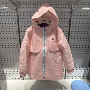一口价现货斐乐FILA童装正品女童上衣两件套连帽羽绒服K11G044977