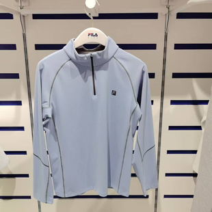 FILA斐乐童装2025冬季新款男大童立领上衣休闲运动T恤 K12B543204