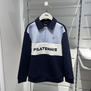 男大童休闲百搭宽松翻领卫衣K62B613206 新款 FILA斐乐童装 2026春季