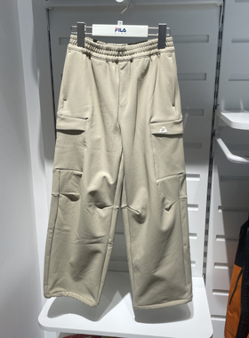 FILA斐乐童装2025冬季男大童防泼水自发热保暖休闲裤子K12B543804