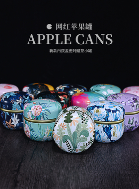 通用小号金属茶叶罐红茶绿茶花茶通用便携旅行密封存茶罐现货定制