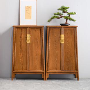 鸡翅木圆角柜中式藏宝书柜斗柜红木玄关柜全实木小储物收纳柜家用