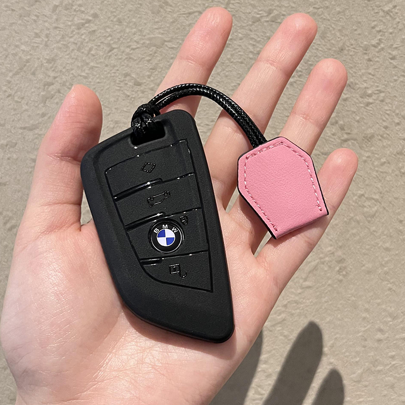 适用于宝马车钥匙套时尚感磨砂黑