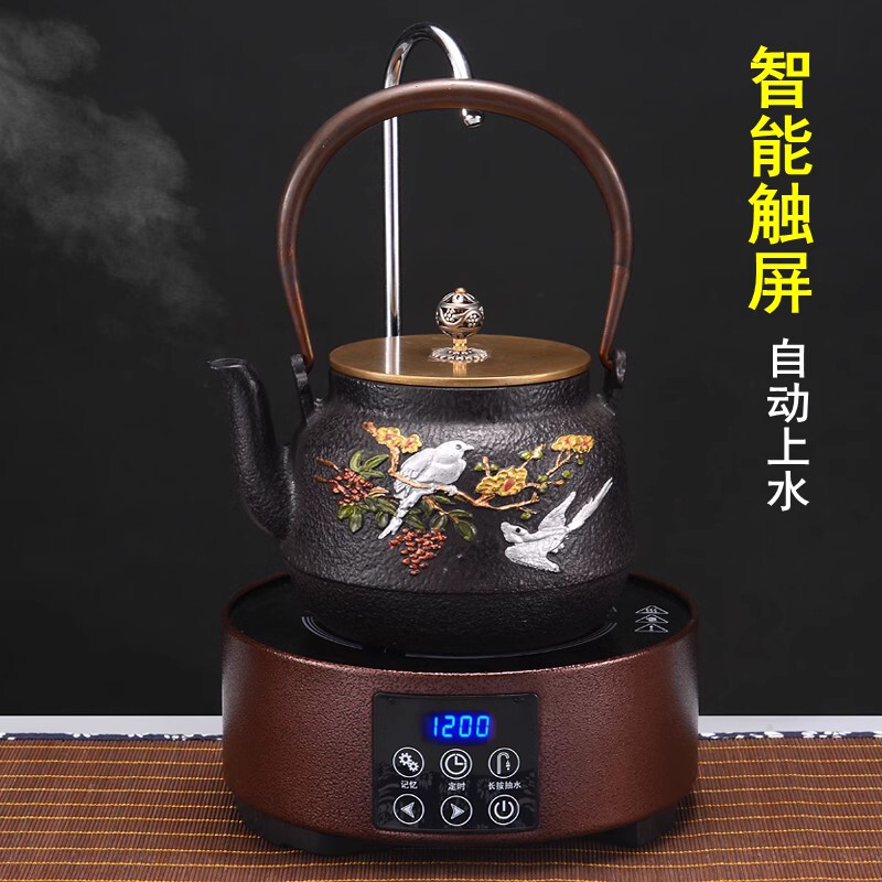 笃牌铁壶纯手工铸铁泡茶烧水老铁壶家用煮茶壶上水电陶炉套装礼品