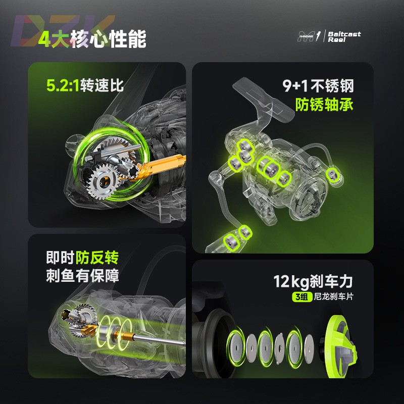 汉鼎M1纺车轮渔线轮淡水钓鱼渔线轮旋转轮n8