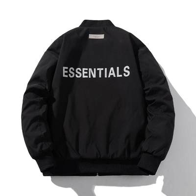 冠军足迹潮牌FEAROFGOD飞行夹克男秋冬加厚棉衣FOG棒球服ESSENTIA