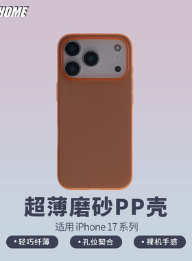 【超薄磨砂PP壳】 适用于iPhone17系列 轻巧纤薄 裸机手感 磨砂质感 大孔镜头