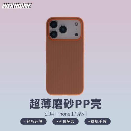 【超薄磨砂PP壳】 适用于iPhone17系列 轻巧纤薄 裸机手感 磨砂质感 大孔镜头