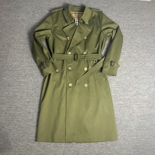 suddison自制2026春新款 战壕风衣男帅 中古嘎巴甸牛角扣肯辛顿长款