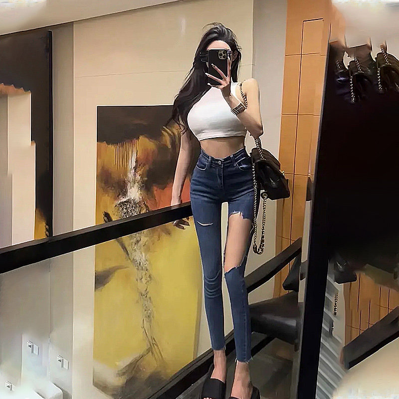 高腰九分裤常规牛仔春夏秋冬