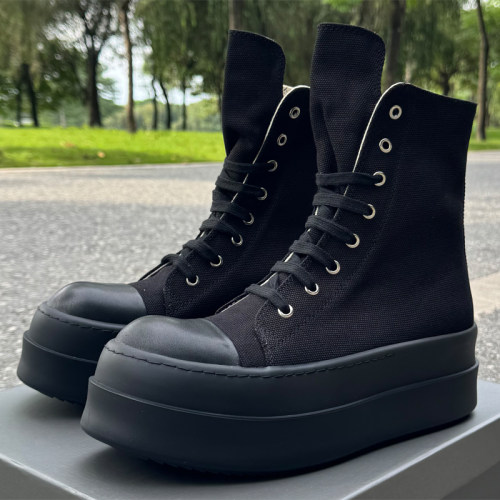 ROFABLED帆布鞋高帮鞋男鞋厚底