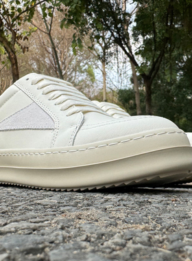 2025ss RO FABLED 低帮鞋男鞋真皮单鞋白色系带潮鞋休闲鞋厚底女