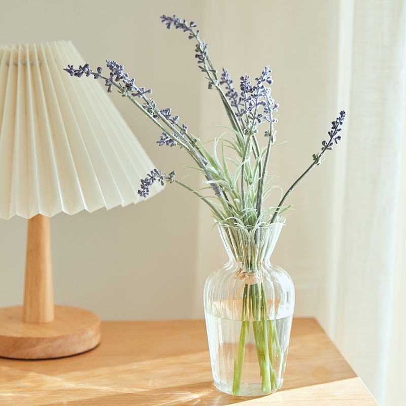 北欧文艺仿真花紫色薰衣草家具客厅花瓶插花装饰假花拍照道具花