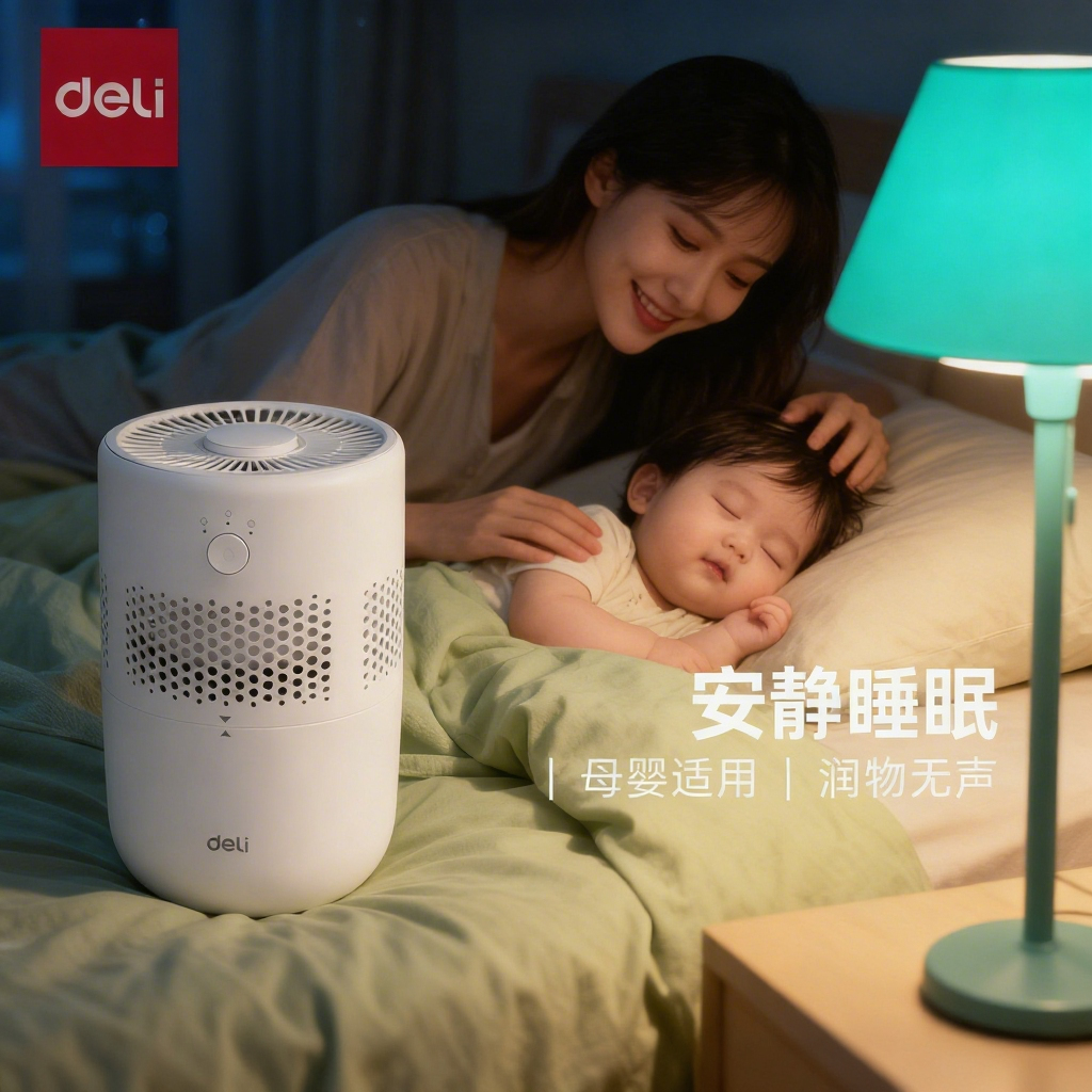 【睡眠级轻音】得力无雾加湿器