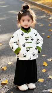 袄片半成品复古盘扣唐装男童加厚过冬2025冬季新品手工棉花棉衣