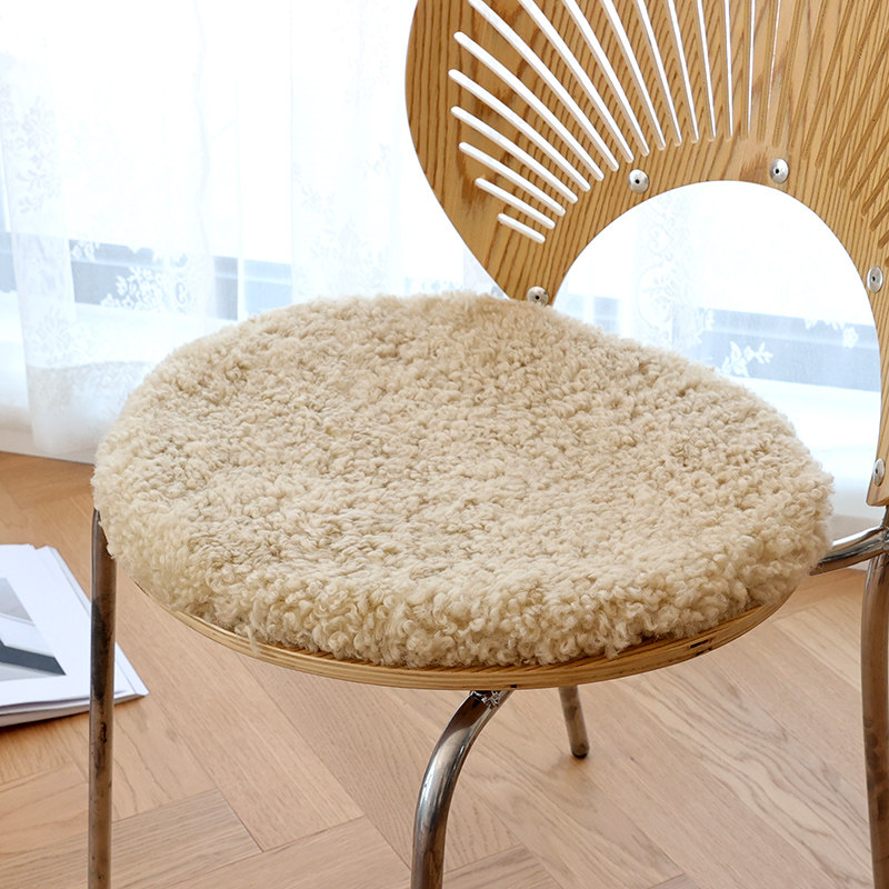卷羊毛椅垫纯羊毛沙发垫椅垫餐椅垫圆形垫圆垫方垫皮毛一体羊毛垫,居家布艺,椅垫,淘宝优惠券,粉丝福利购,淘宝优惠卷