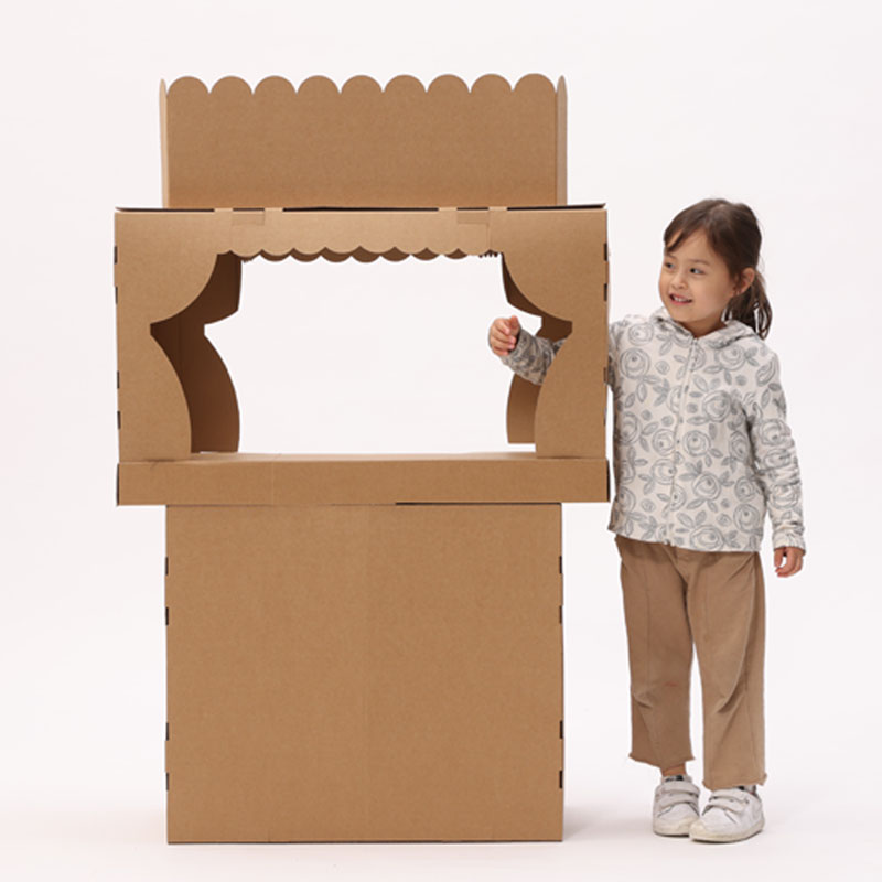 儿童手工制作材料纸箱拼装模型立体仿真剧场幼儿园舞台剧表演道具