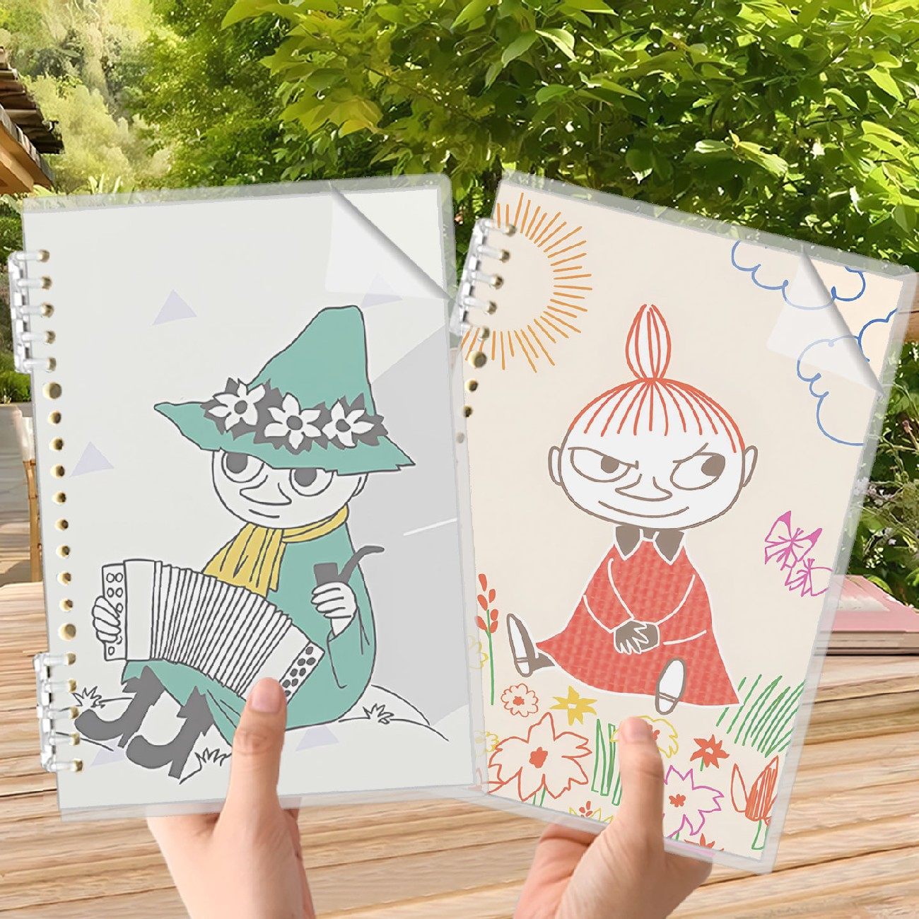 河马亚美史力奇子活页本五爪大学生可拆卸记事本高中生简约练习本