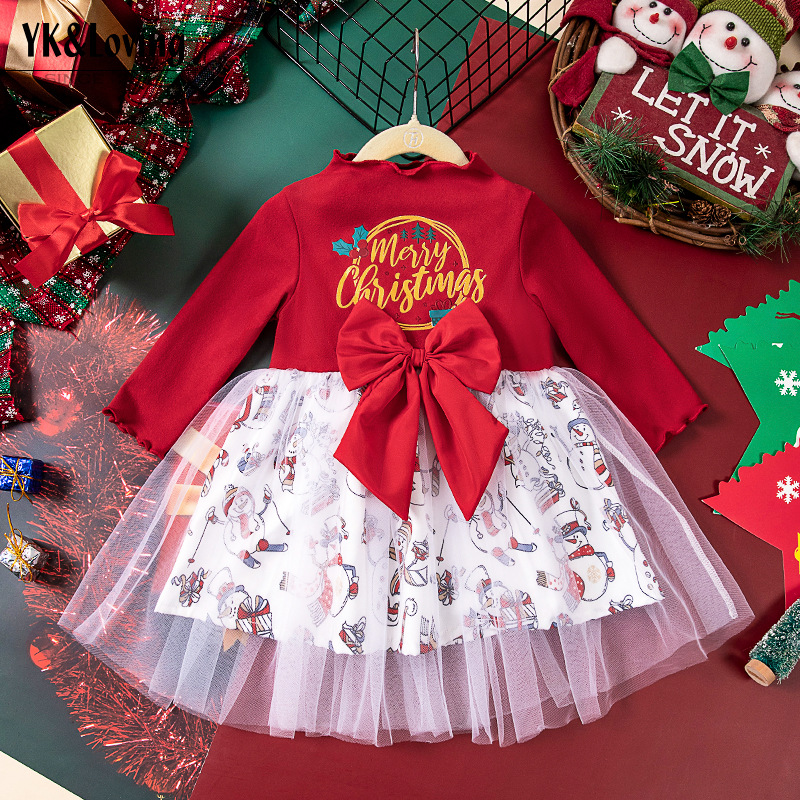 Girls'PartyDressChristmas网纱