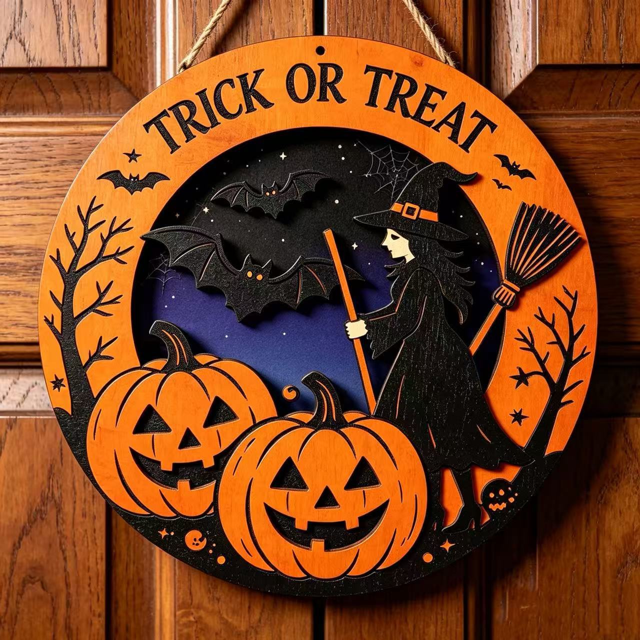 HalloweenWitchDoorPlaque女巫