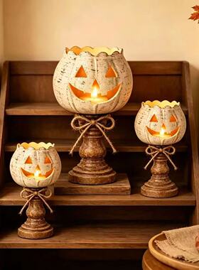HalloweenPumpkinCandleHolder