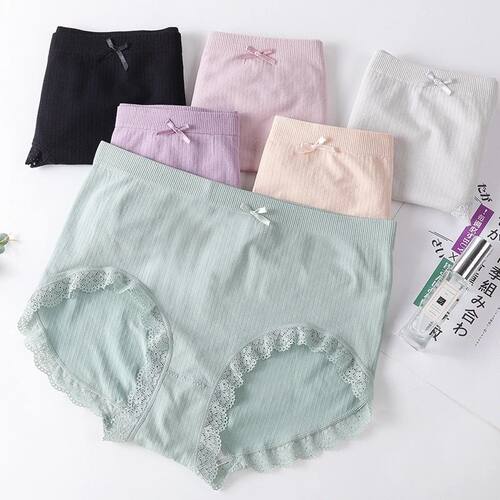 内裤女纯棉裆抗菌中高腰收腹大码
