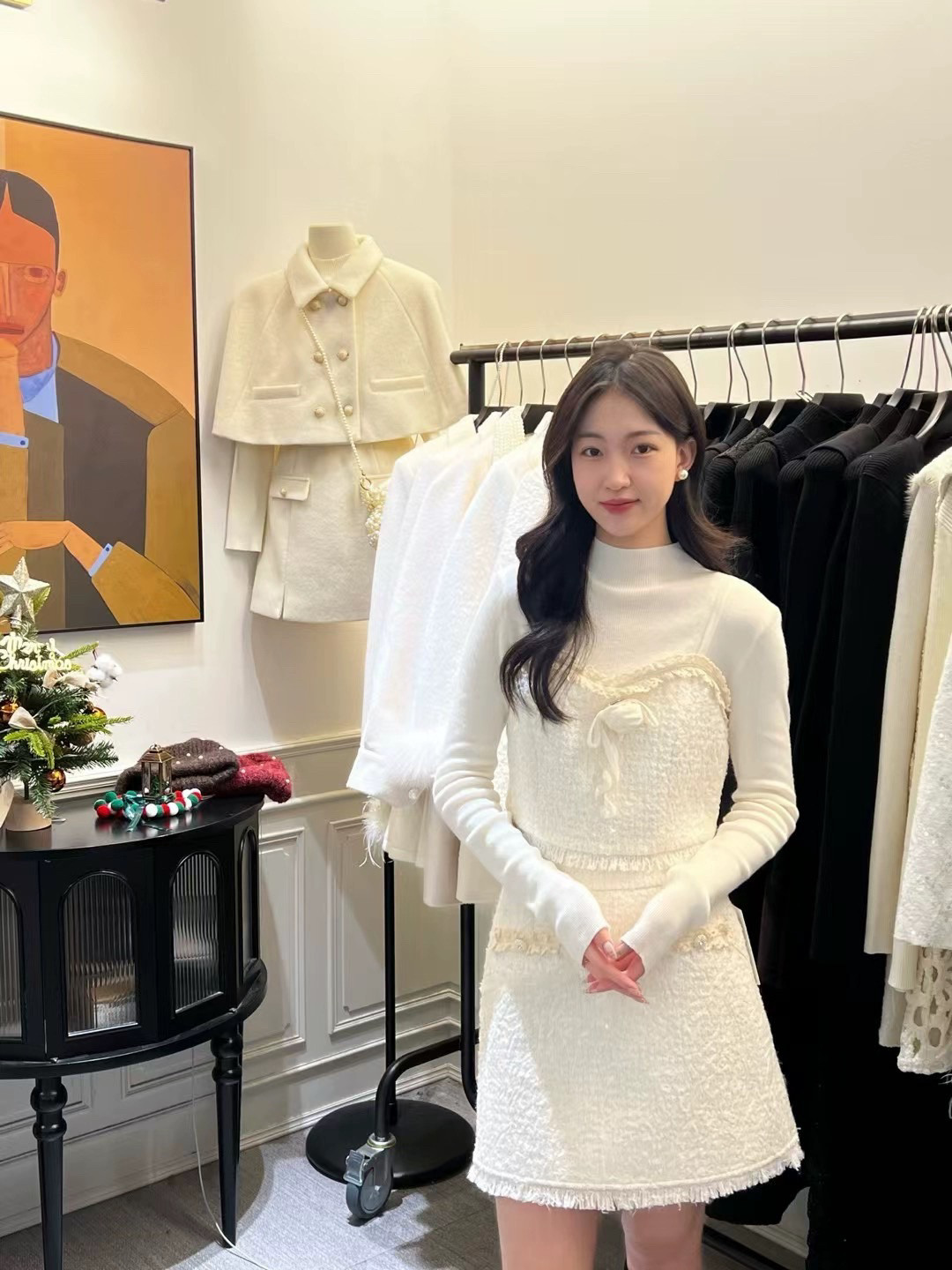 【现货】naa3469名媛气质时尚圆领毛衣亮片吊带半身裙套装女,女装/女士精品,时尚套装,淘宝优惠券,粉丝福利购,淘宝优惠卷